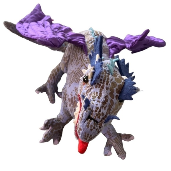 Purple dragon bendable, pretend play - Picture 1 of 6
